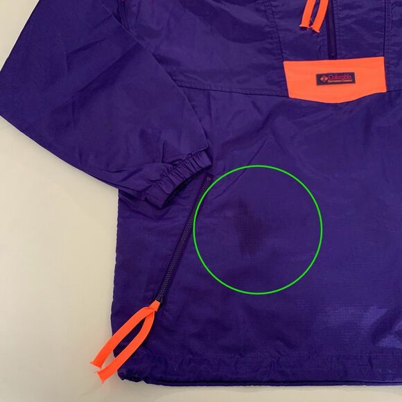 Columbia Windbreaker Pullover Womens M Purple Pink Colorblock Retro Vintage 90s - Picture 8 of 12